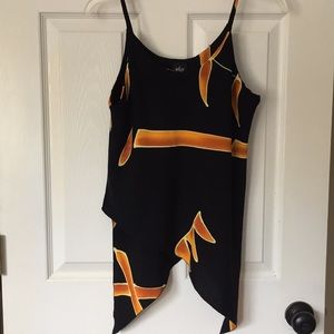 Rayon black spaghetti strap top